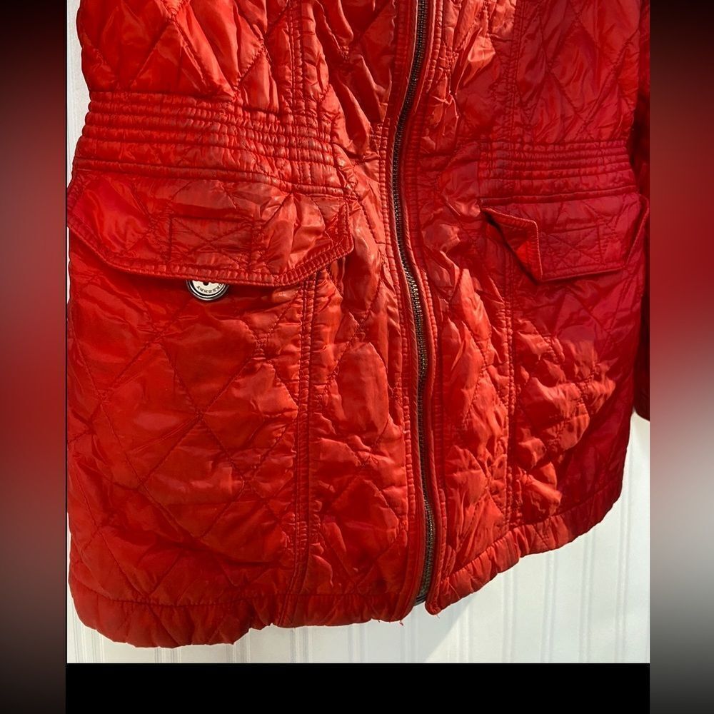 Burberry Kids Red Quilted Jacket with Hood Sz 12Y - Picture 13 of 13